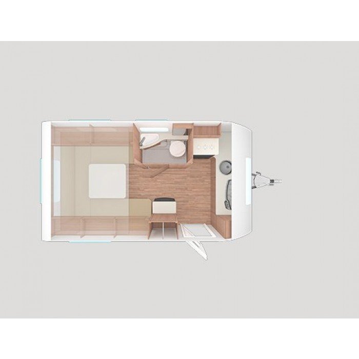 Weinsberg CaraOne 390 PUH plattegrond overdag afbeelding