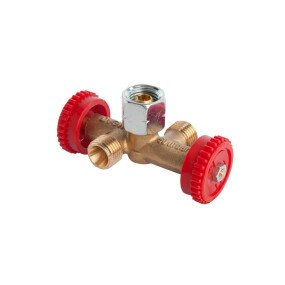 2-Weg Kraan 1/4"LiBi-2x1/4"LiBu afbeelding