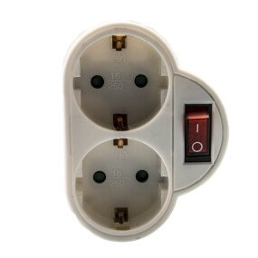 230V Stekker Doorvoer Dubbel afbeelding