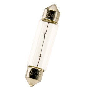 Buislamp 2x 12V 10W BS265 11x43 afbeelding