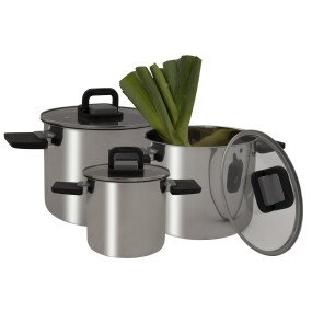 RVS Pannenset Dublin 3-Delig afbeelding