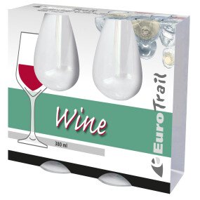 Wine Glas 380ml 100% PC 2x afbeelding