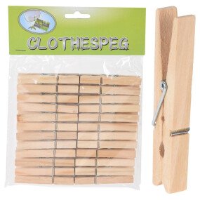 Wasknijpers Hout 24x afbeelding