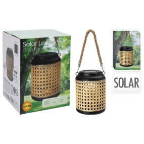 Rotan Solarlamp LED 12x16cm afbeelding