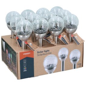 Solar Tuinlamp Bol Ø8x34cm afbeelding