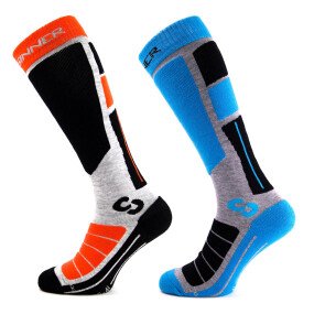 Pro Socks II Double Pack ORG/BLU afbeelding