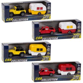 Mini Die Cast Car + Caravan afbeelding