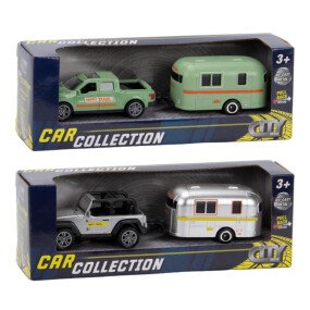 Mini Die Cast Car + Caravan afbeelding