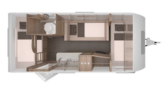 Knaus Sport Silver Selection 500 QDK indeling nacht