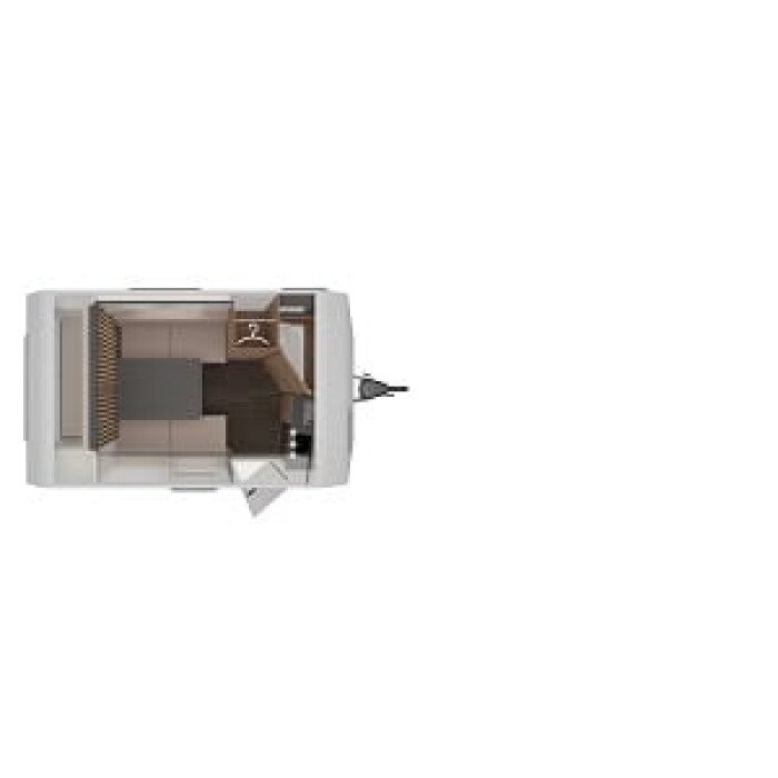 Slaapindeling Yaseo 340 PX caravan afbeelding
