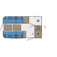 Hobby Beachy 360 plattegrond overdag afbeelding