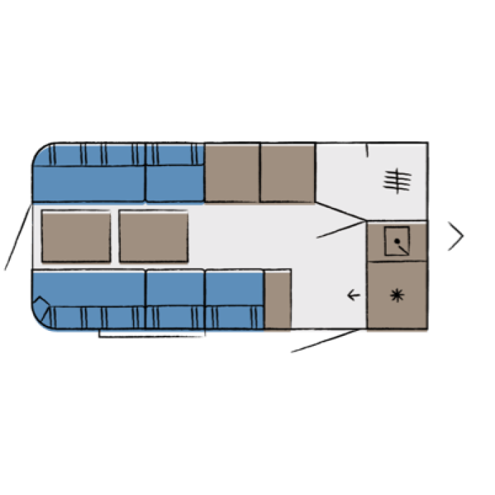 Hobby Beachy 420 overdag afbeelding