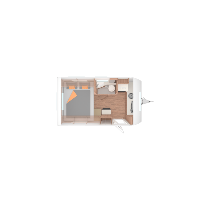 Weinsberg CaraOne 390 PUH plattegrond nacht afbeelding