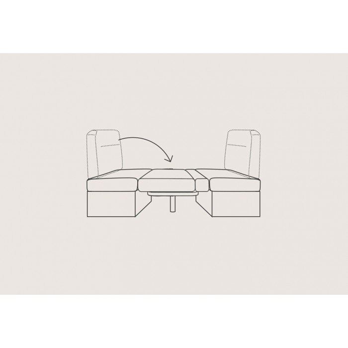 Van de zit is eenvoudig een comfortabel bed te maken. afbeelding