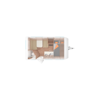 Plattegrond ACTIEMODEL CaraOne EDITION [HOT] 390 QD overdag. afbeelding