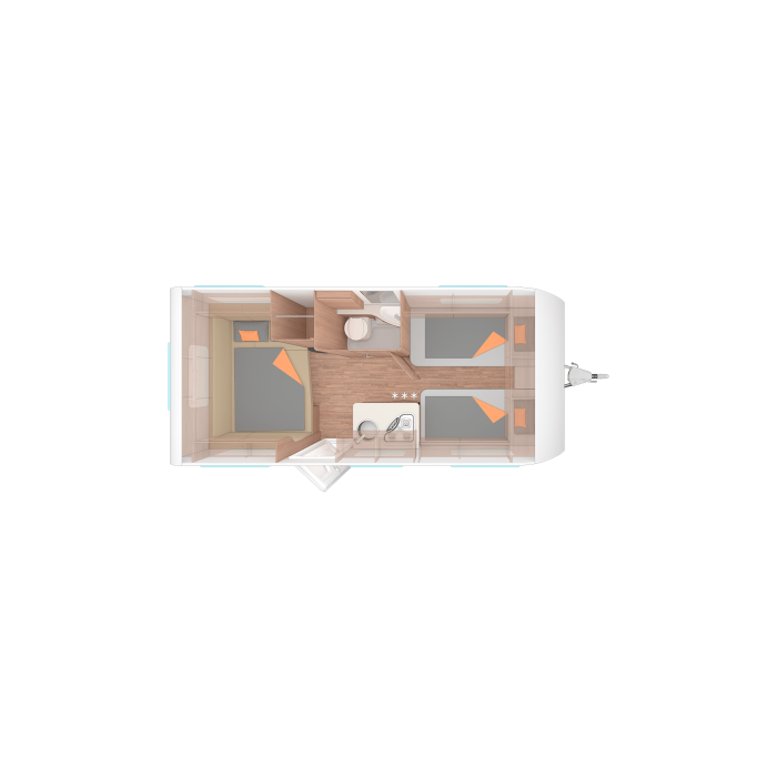 Plattegrond Weinsberg Cara One EDITION [HOT]  480 EU nacht. afbeelding
