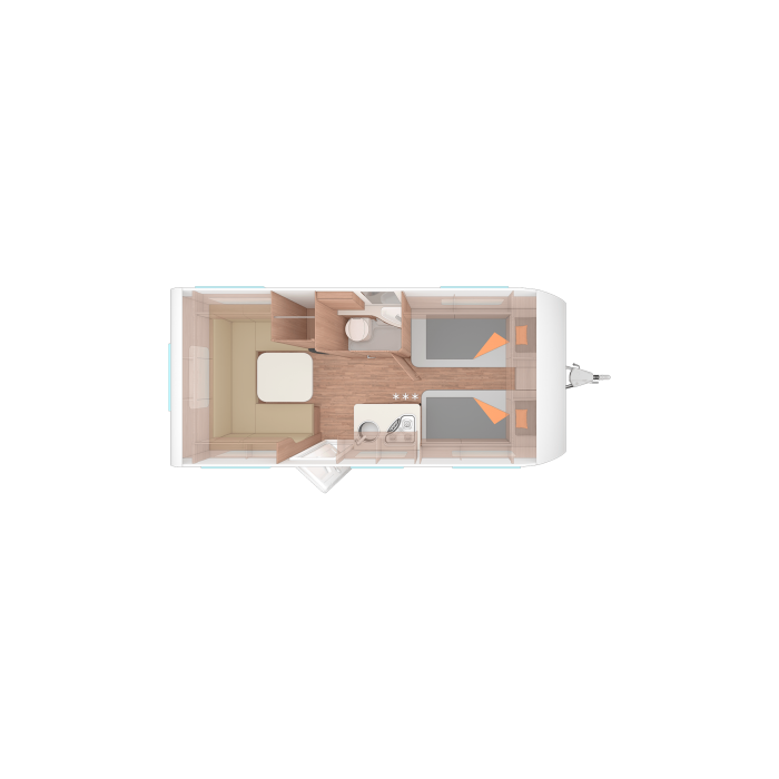 Plattegrond Weinsberg Cara One EDITION [HOT]  480 EU overdag. afbeelding