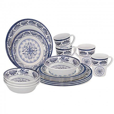 Servies 16-delig Melamine afbeelding
