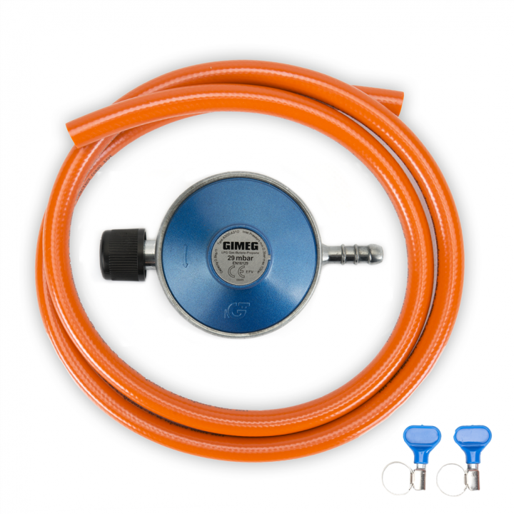 014020025 gasdrukregelaarset 29mb Campingaz 150cm afbeelding