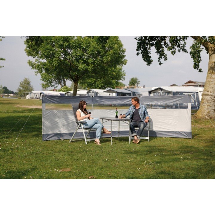 Bo-Camp - Windscherm - Solid met raam - 3-Vaks - 5x1,4 Meter afbeelding