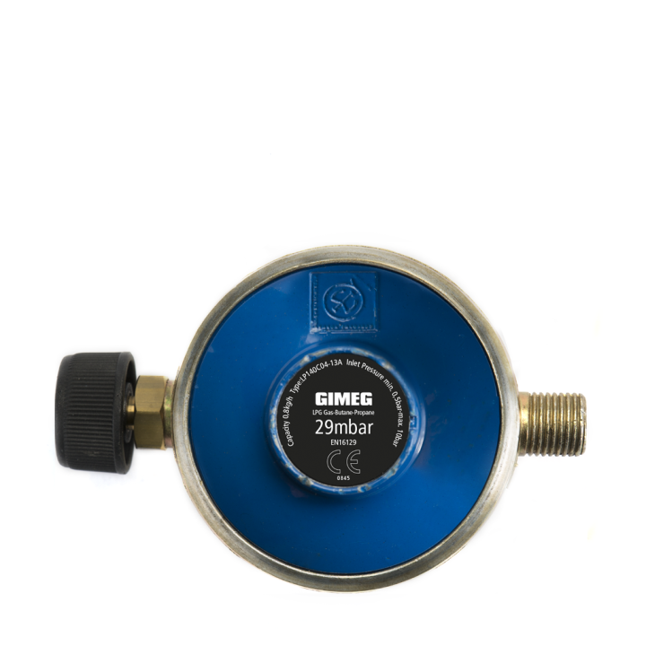 Gimeg gasdrukregelaar Campingaz 29 mbar Campingaz X 1/4 inch links afbeelding