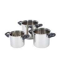 BC Pannenset Elan 3 Plus 3-dlg rvs afbeelding