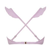 Ruffle Bikinitop Lilac Check afbeelding