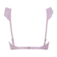 Ruffle Bikinitop Lilac Check afbeelding