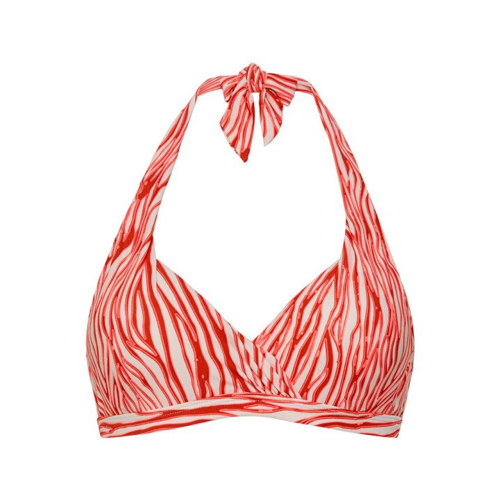 Halter Bikinitop Neon Zebra afbeelding