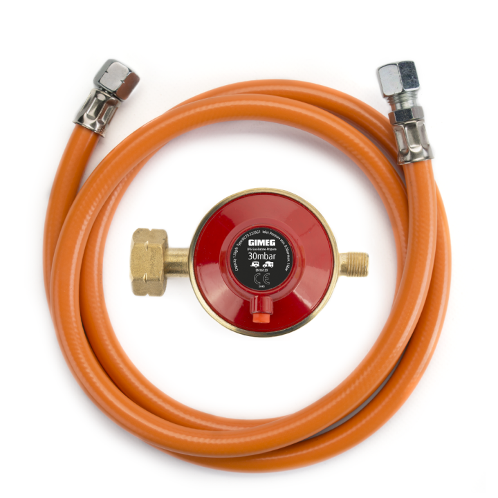 Gimeg gasdrukregelaarset afblaasbeveiliging 30 mbar Kombi X 1/4 inch links (60 cm) afbeelding