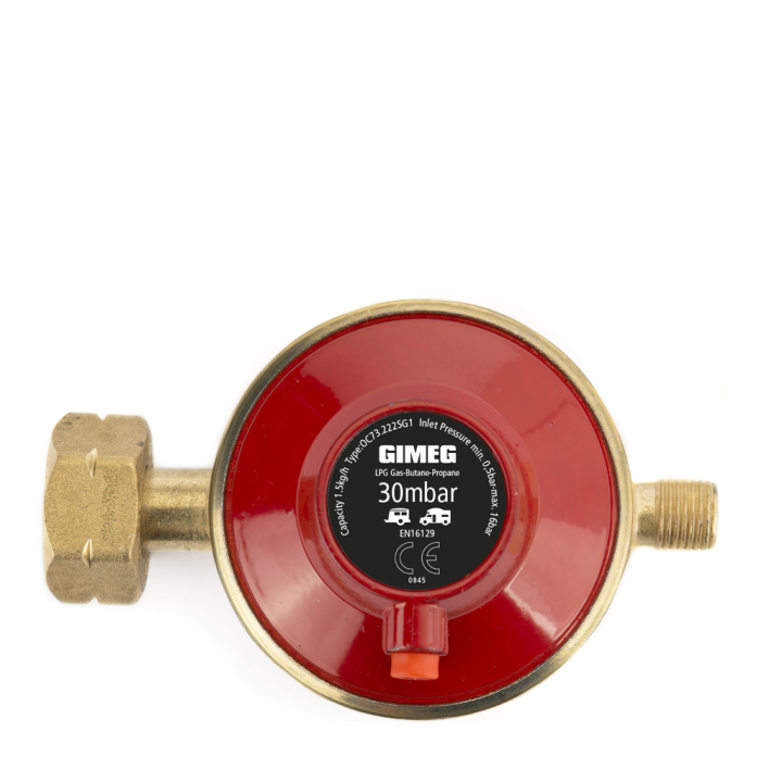 Gimeg gasdrukregelaar afblaasbeveiliging 30 mbar Kombi X 1/4 inch links afbeelding