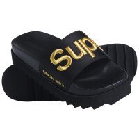 Satin Flatform Slide afbeelding