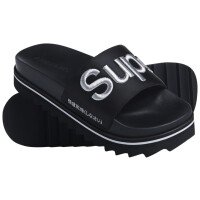 Satin Flatform Slide afbeelding