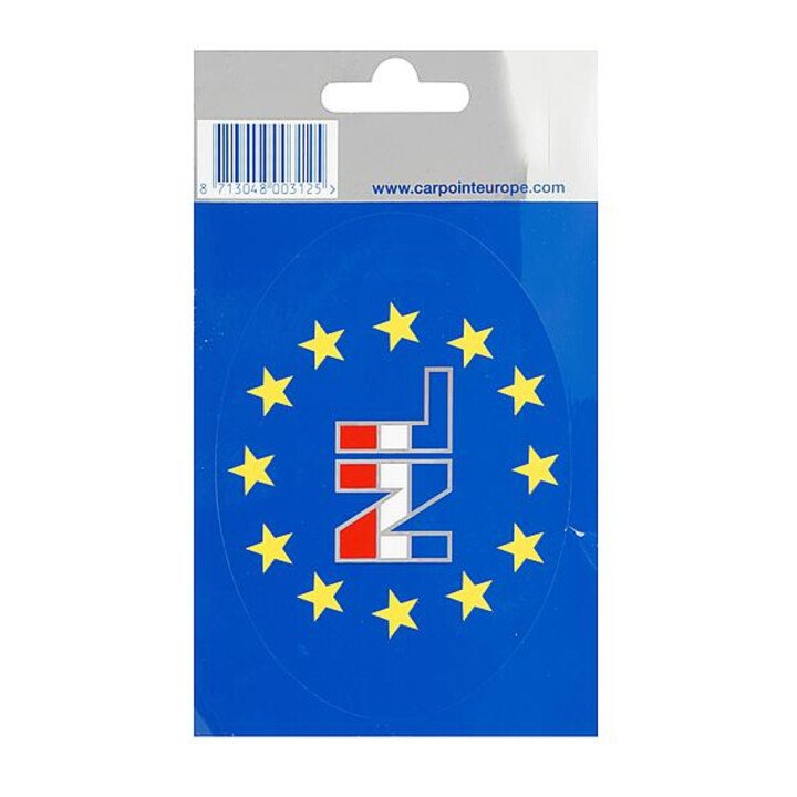 CP NL Sticker ovaal blauw afbeelding