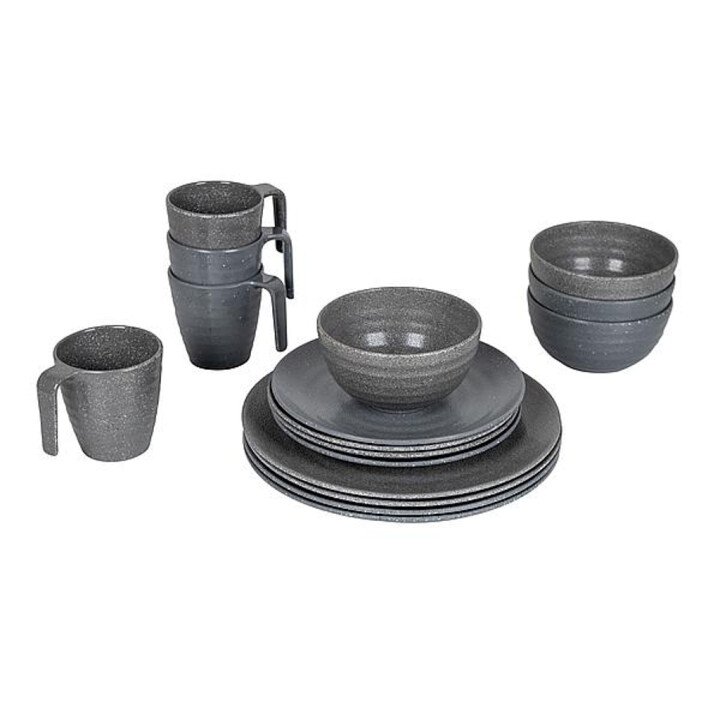 BC Servies Stone 16-dlg melam grijs afbeelding