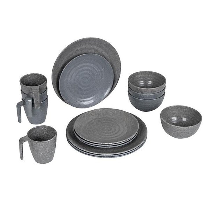 BC Servies Stone 16-dlg melam grijs afbeelding