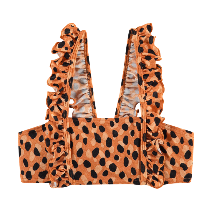 Meisjes Bikinitop Ruffle Leopard afbeelding