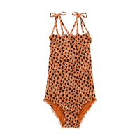 Meisjes Badpakje Strik Leopard afbeelding