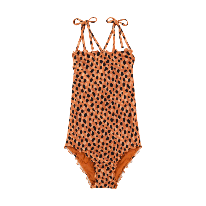 Meisjes Badpakje Strik Leopard afbeelding