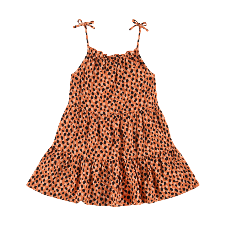 Meisjes Strandjurk Strik Leopard afbeelding