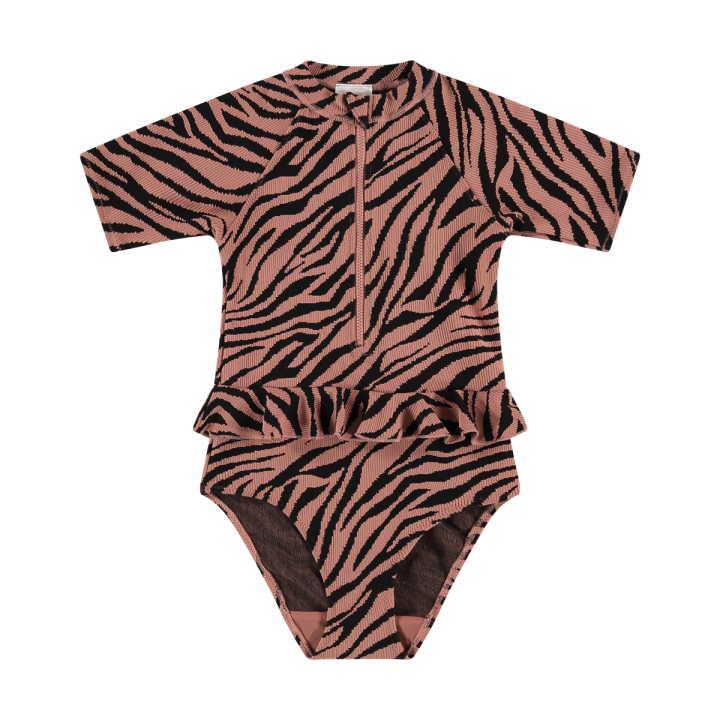 Meisjes UV Badpak Rose Zebra afbeelding