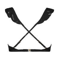 Ruffle Bikinitop Black Embroider afbeelding