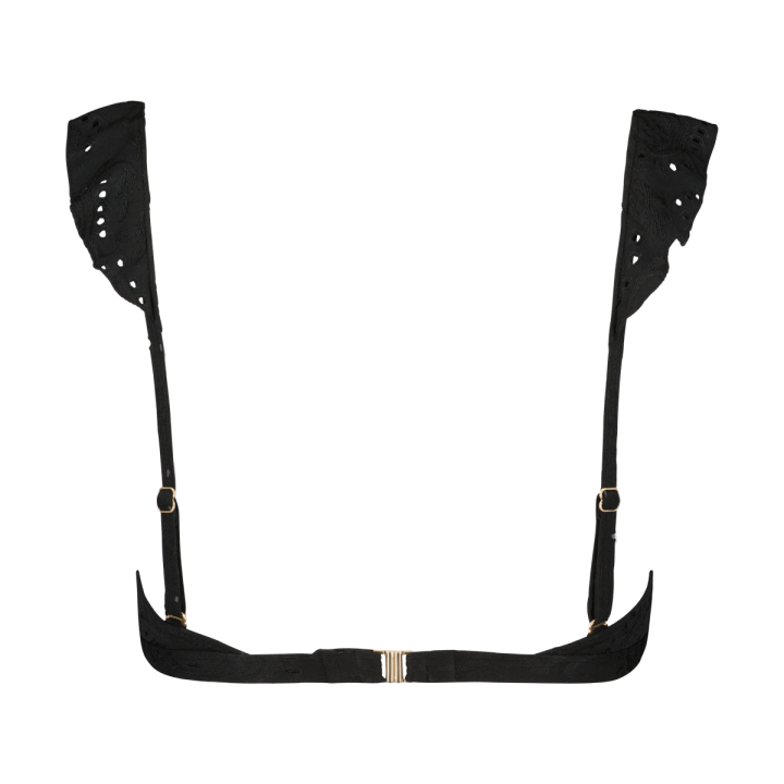 Ruffle Bikinitop Black Embroider afbeelding