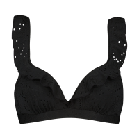 Ruffle Bikinitop Black Embroider afbeelding