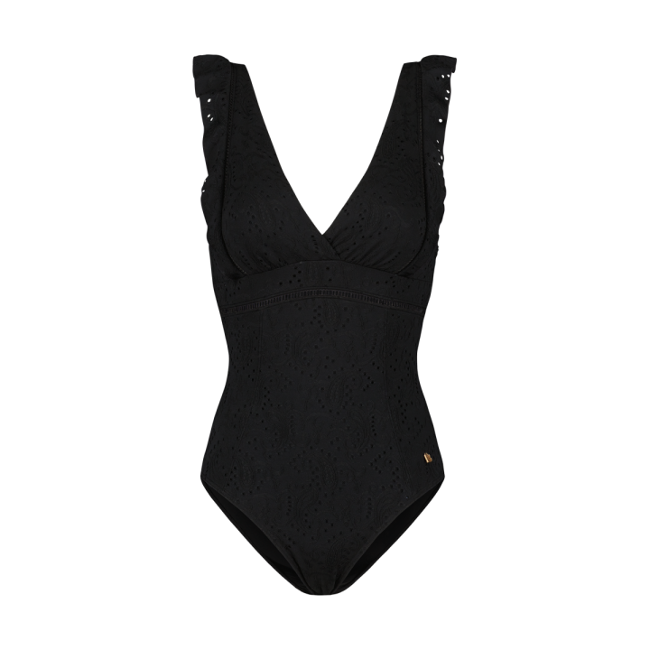 Ruffle Badpak Black Embroidery afbeelding