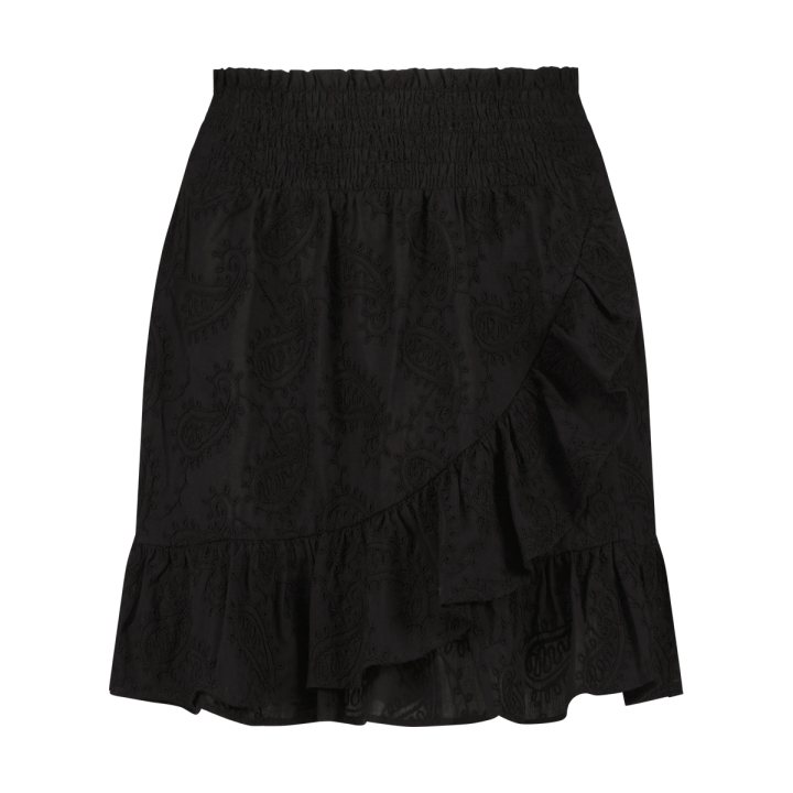 Ruffle Strand Rokje Black afbeelding