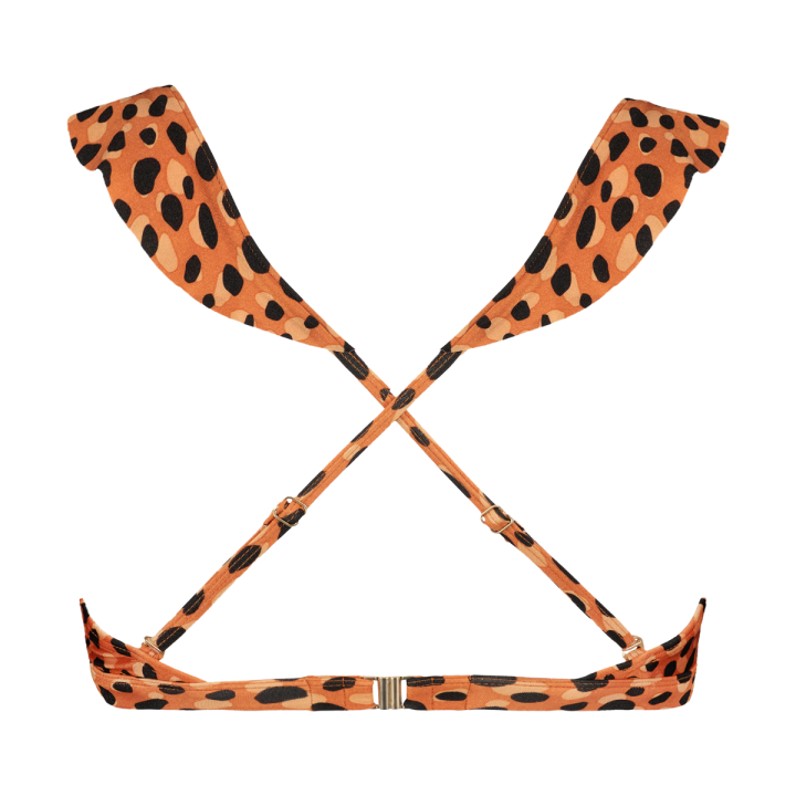 Ruffle Bikinitop Leopard Spots afbeelding
