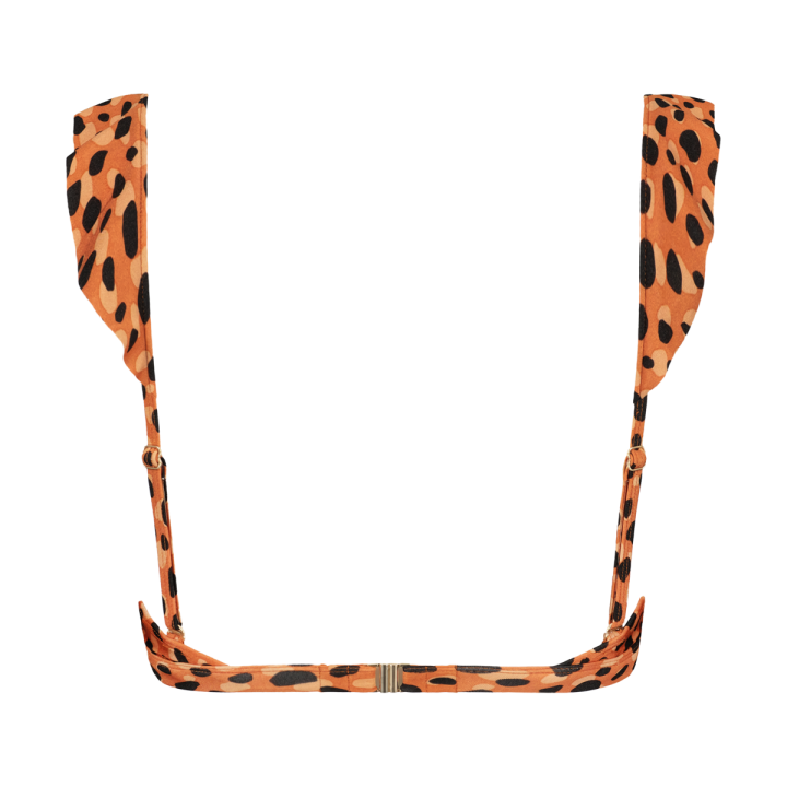 Ruffle Bikinitop Leopard Spots afbeelding