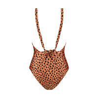 Badpak V-Hals Diepe V-Rug Leopar afbeelding