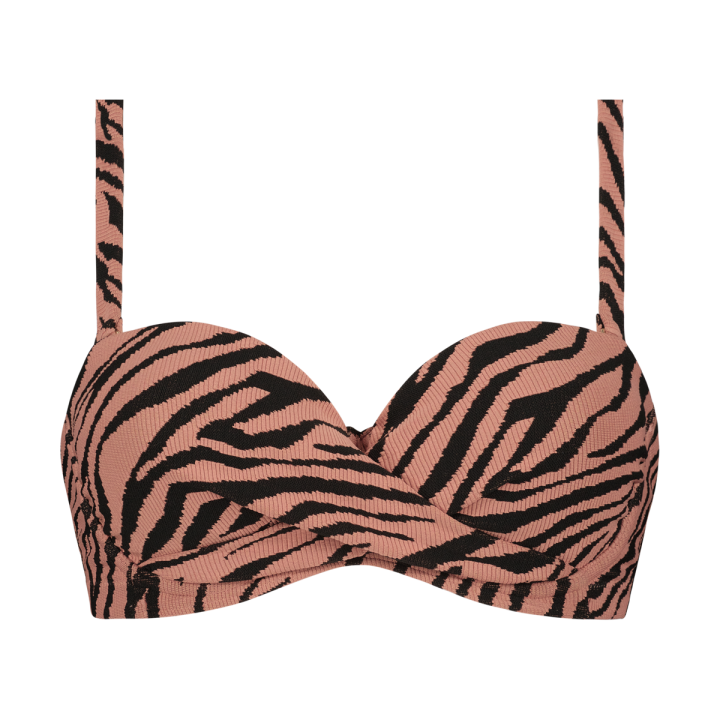 Multiway Bikinitop Rose Zebra afbeelding